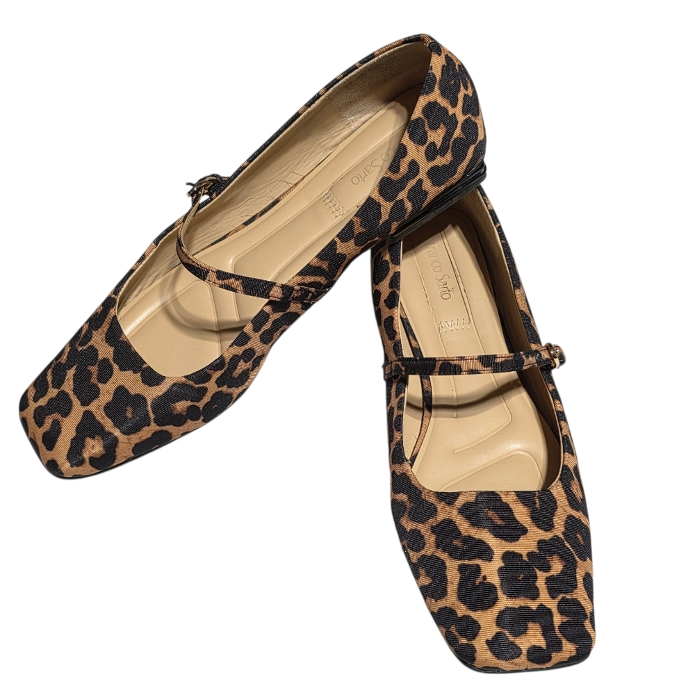 FRANCO TINSLEY MARY JANE LEOPARD FLATS SZ 9 - Picture 5 of 12